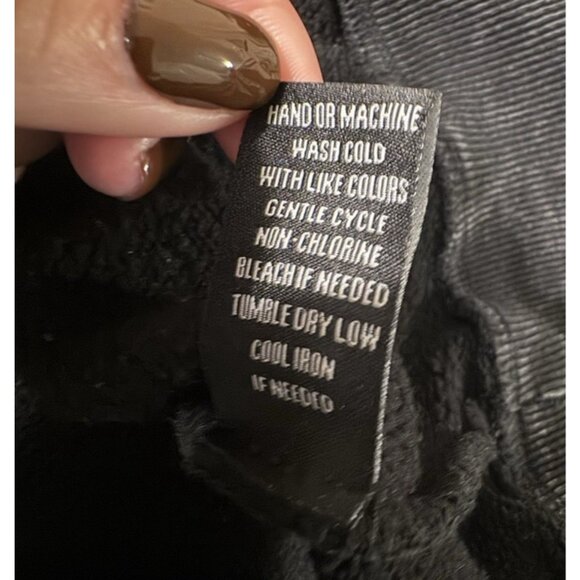 RSQ Men Medium Black Gray Marble Wash Hoodie Streetwear Goth Emo - Picture 6 of 8